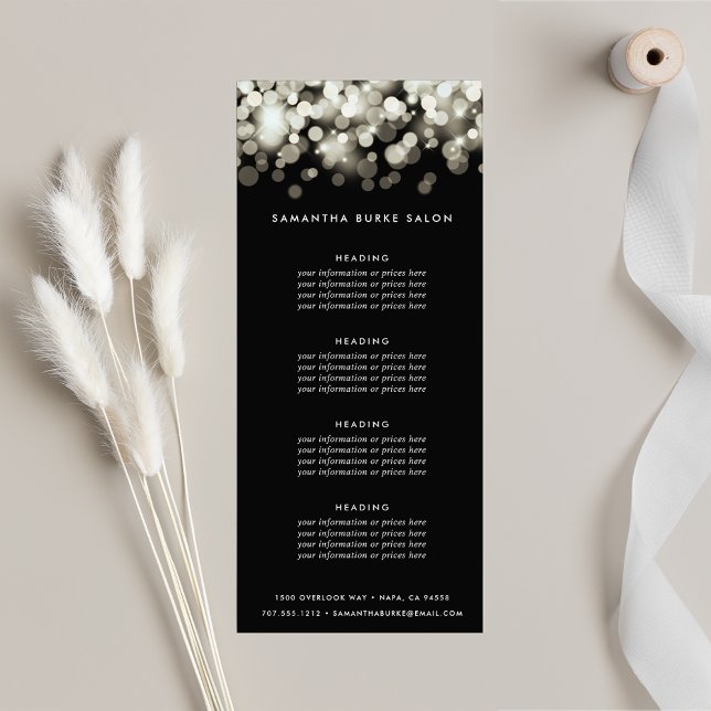 Champagne Spark | Pricing or Services Rack Card (Creator Uploaded)