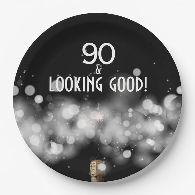 Champagne & Sparkler 90 & Looking Good Plates (Front)