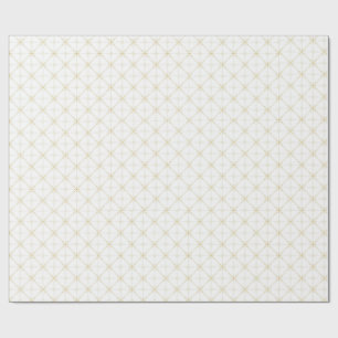 Champagne Starburst Diamond Pattern Wrapping Paper