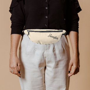 Champagne Stylized Bridesmaid Name Fanny Pack