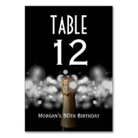 Champagne sur Black & White Bokeh Numéro de table