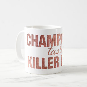 Champagne Taste Killer Dink - Rose Gold Pickleball Coffee Mug