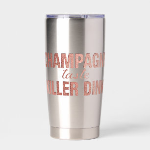 Champagne Taste Killer Dink - Rose Gold Pickleball Insulated Tumbler