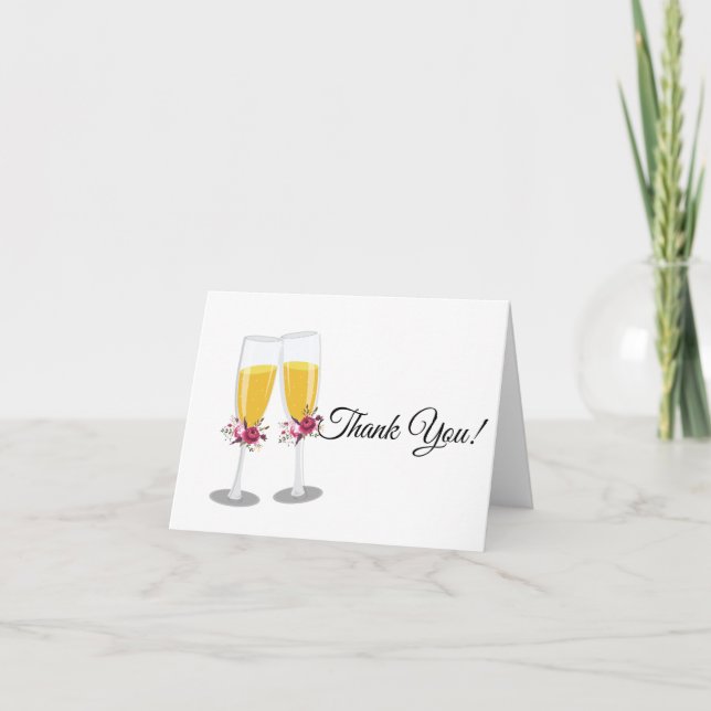 Champagne  thank you card (Front)