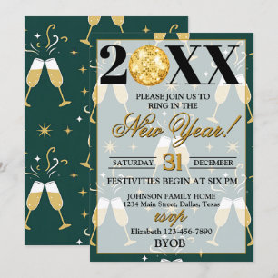 Champagne Toast 2026 New Years Eve Party Invitation