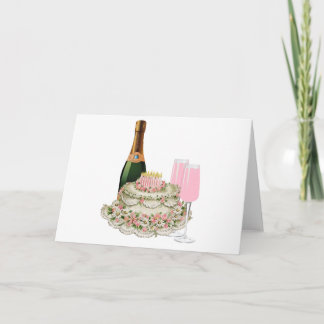 Champagne Toast Birthday Card