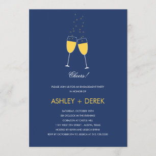 Champagne Toast Engagement Party Invitation