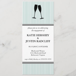 Champagne Toast Engagement Party Invitation