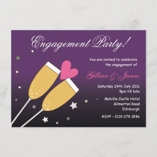 Champagne Toast Engagement Party Invitation 2
