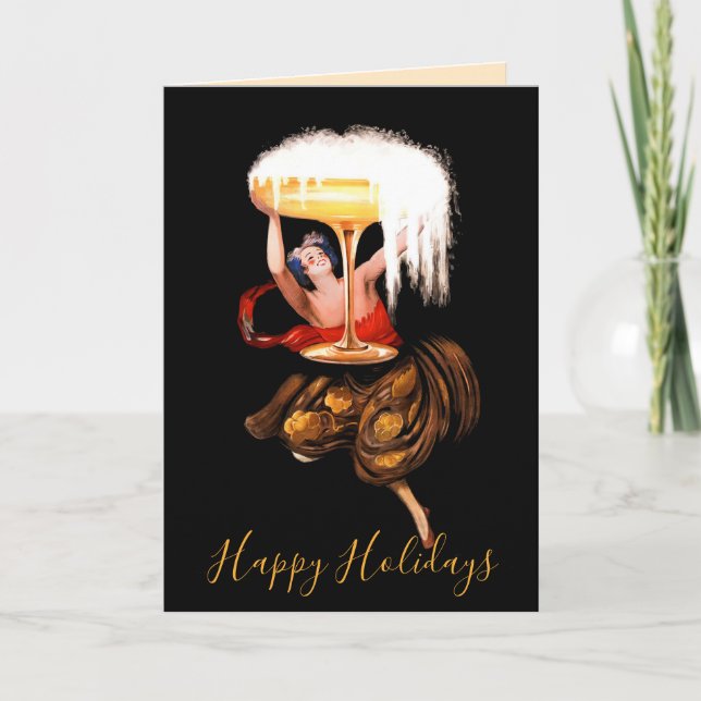 Champagne Toast  Holiday Card (Front)