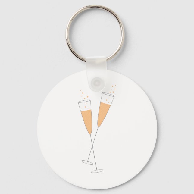 Champagne Toast Keychain (Front)