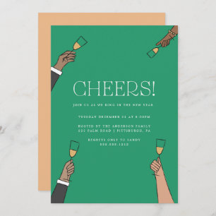 Champagne Toast Nouvel An Soirée Invitation