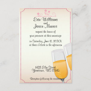 Champagne Toast Wedding Invitation