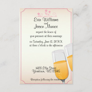 Champagne Toast Wedding Invitation