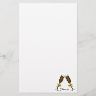 Champagne Toasting Flutes Cheers Stationery