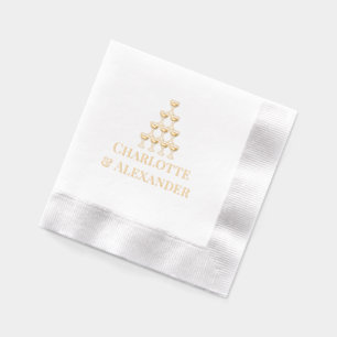 Champagne Tower Couple Marié Noms de la chambre