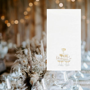 Champagne Tower Custom Names Wedding III Napkin