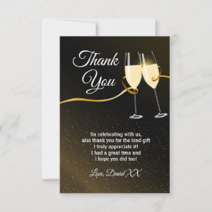Champagne, vin, adulte, carte de remerciements