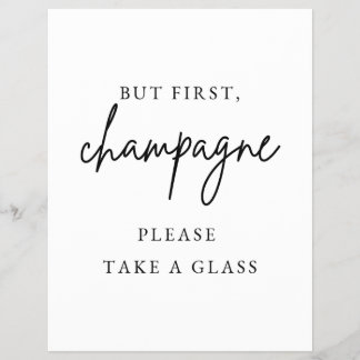 Champagne Wedding Sign Flyer