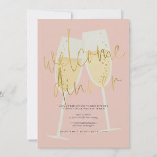 Champagne Welcome Dinner Invitation