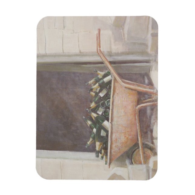 Champagne Wheelbarrow 1985 Magnet (Vertical)