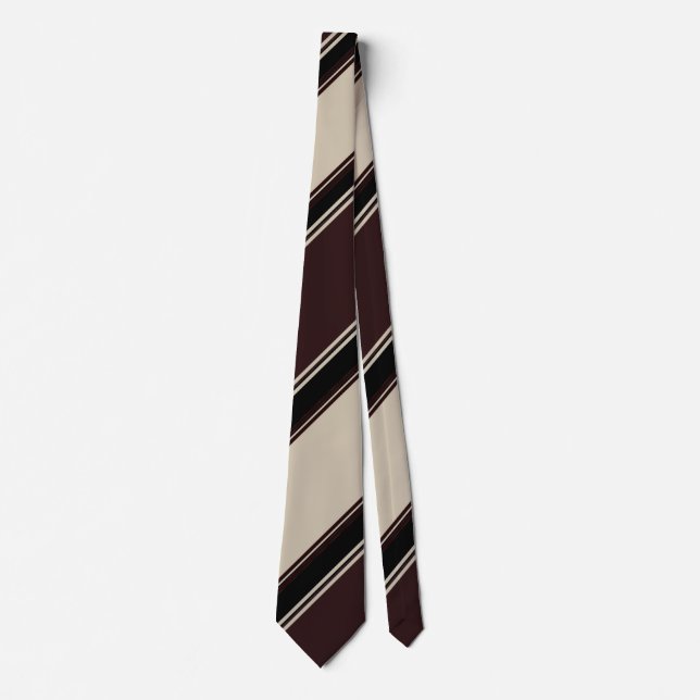 Champagne Wine and Blackberry Striped Tie (Front)