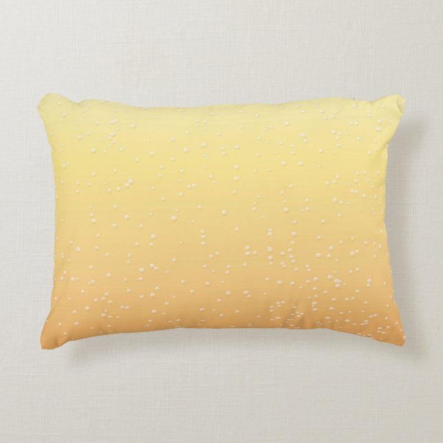 Champagne with Tiny Bubbles Background Art Decorative Pillow (Front)