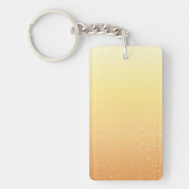 Champagne with Tiny Bubbles Background Art Keychain (Front)