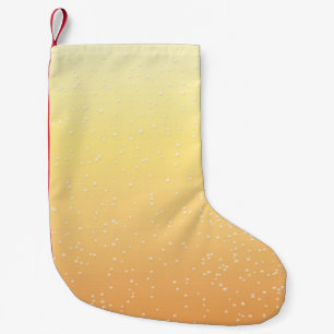 Champagne with Tiny Bubbles Background Art Small Christmas Stocking