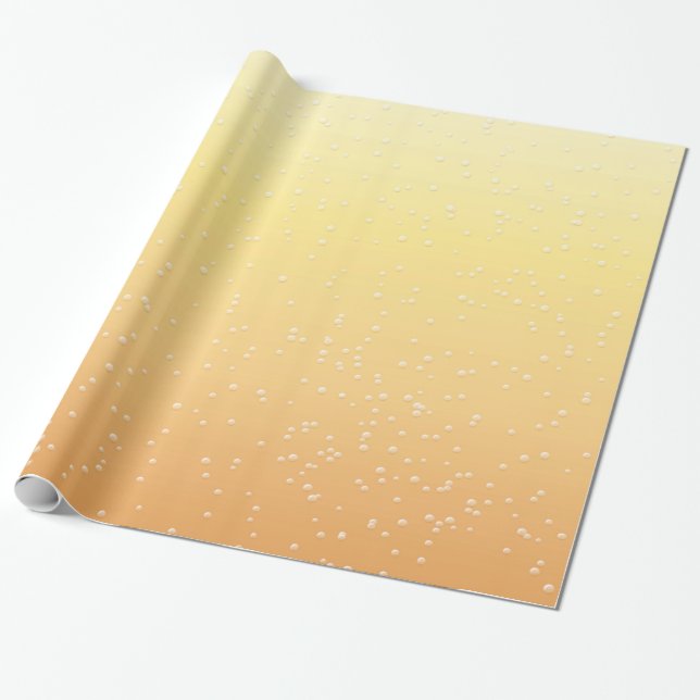 Champagne with Tiny Bubbles Background Art Wrapping Paper (Unrolled)