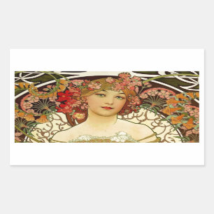 Champagne Woman 1897 - F. Champenois Imprimeur Sticker