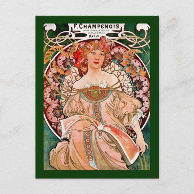 Champagne Woman - F. Champenois Imprimeur Postcard (Front)