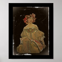 Champagne Woman on Black