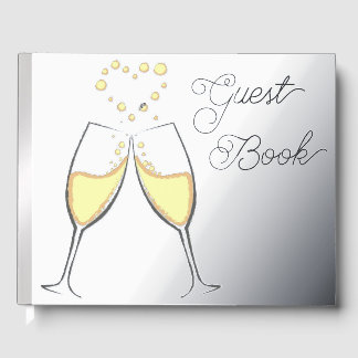Champaign Glasses Guest Book