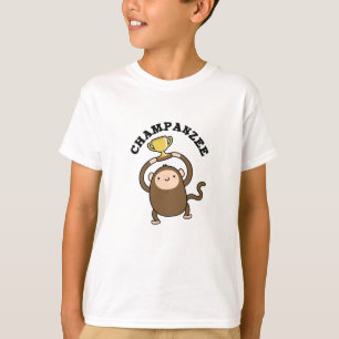 Champanzee Funny Champion Chimpanzee Pun  T-Shirt