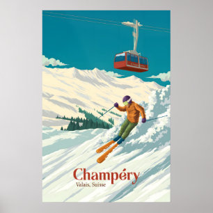 Champery Ski Resort Travel Poster