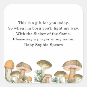 Champignon de la forêt d'aquarelle - autocollant d