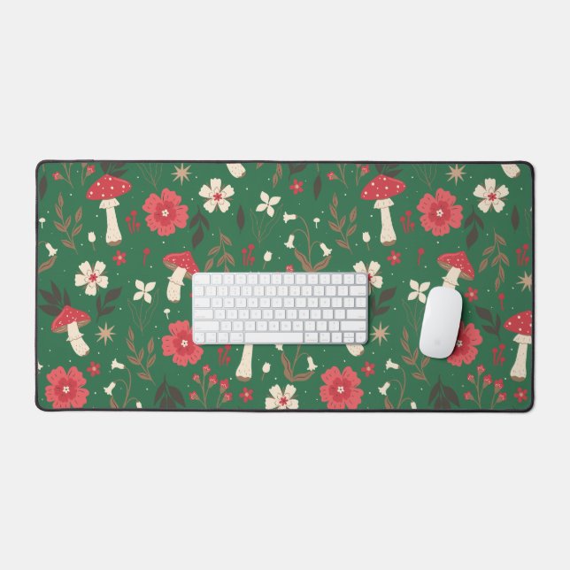 Champignon floral botanique foncé cottage (Clavier et souris)