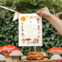 Champignon forestier Première Invitation d'anniver