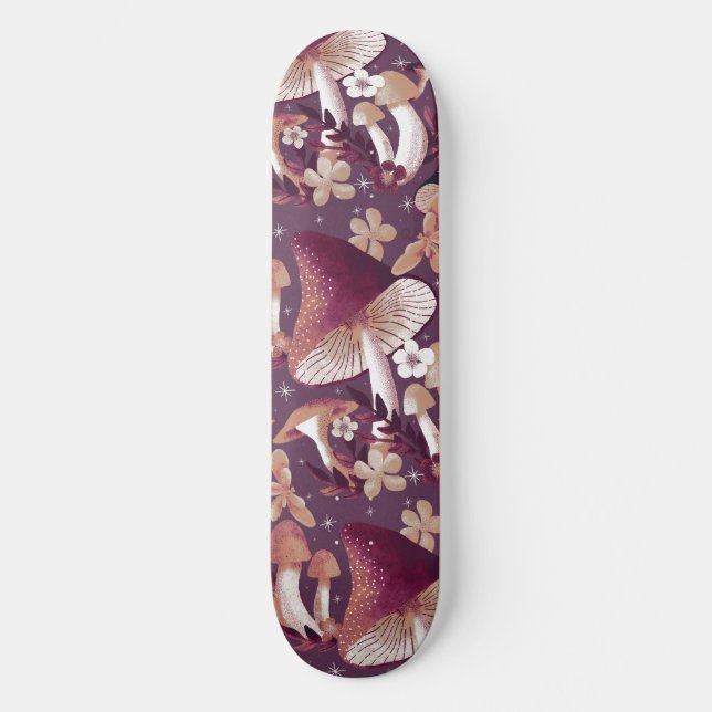 Champignon Magique Plat de Skateboard violet (Recto)