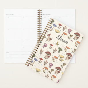 Champignons colorés Doodle Motif - Personnalisable