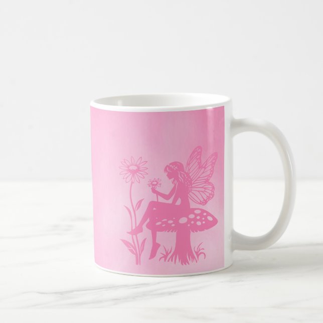 Champignons de fées mignons et Mug de fleurs (Droite)