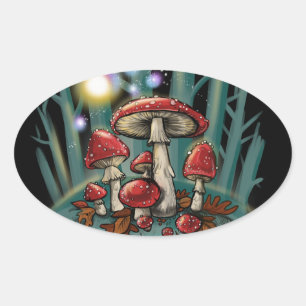 Champignons de tabouret~ autocollants