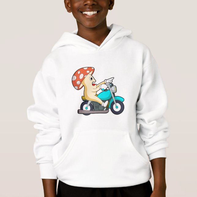 Champignons en moto avec moto (Devant)