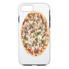 Champignons et poivrons verts Pizza au fromage