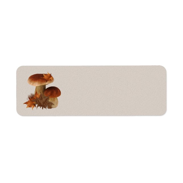 Champignons Étiquette de adresse (Devant)