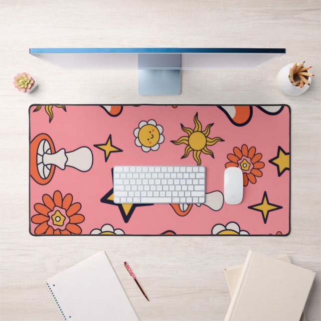 Champignons, Étoiles, Fleurs et Soleil (Bureau 1)