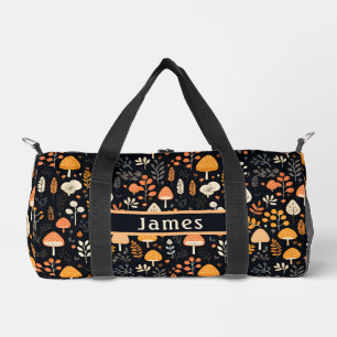 Champignons Jardin Black Duffel Sac