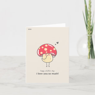 Champignons mignons Je t'aime tellement ! carte
