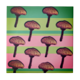 Champignons motif Carreaux photo en céramique